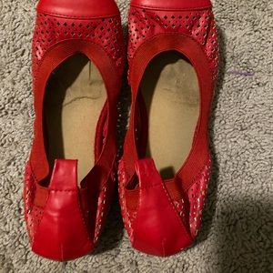 Red flats, size 7.